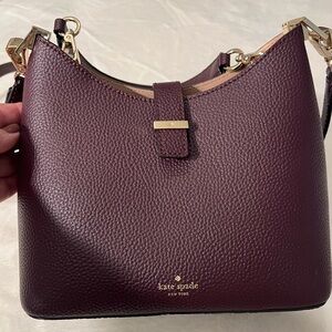 Kate Spade New York Leonard Street Hobo  Bag in deep burgundy Martin hue